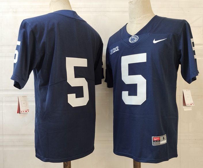 Men Penn State Natty Lions #5 No Name Blue Nike 2025 NCAA Jersey